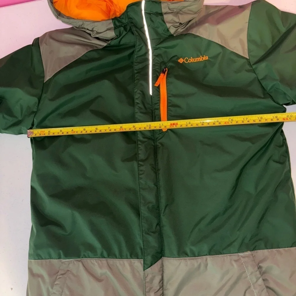 Columbia Kids Forest Green and Orange Raincoat